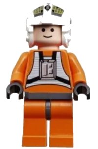 LEGO onderdeel Rebel Pilot Y-wing (Jon 'Dutch' Vander, Gold Leader) - Light Nougat Head sw0094