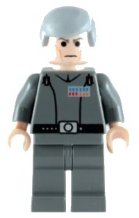 LEGO onderdeel Grand Moff Wilhuff Tarkin - Smooth Hair sw0157