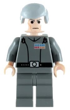 LEGO onderdeel Grand Moff Wilhuff Tarkin - Smooth Hair (sw0157)