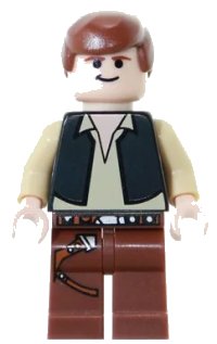 LEGO part Han Solo - Light Nougat, Black Vest sw0179