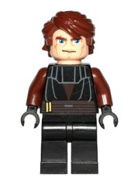 LEGO onderdeel Anakin Skywalker - Large Eyes, Reddish Brown Arms sw0183