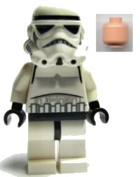 LEGO part Imperial Stormtrooper - Light Nougat Head, Dotted Mouth Helmet sw0188a