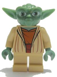 LEGO onderdeel Yoda - Clone Wars, Light Bluish Gray Hair sw0219