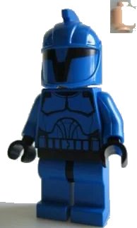 LEGO onderdeel Senate Commando - Plain Light Nougat Head (sw0244a)