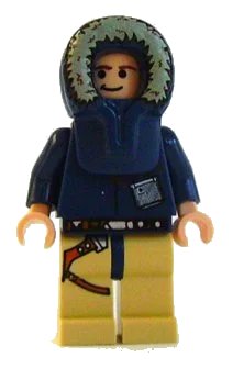 LEGO onderdeel Han Solo - Light Nougat, Parka Hood, Tan Legs with Holster (sw0253)