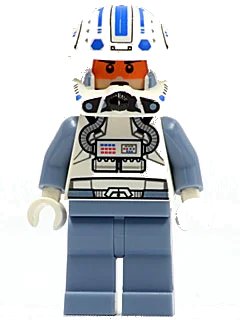 LEGO onderdeel Clone Trooper Pilot Captain Jag (Phase 2) - Frown (sw0265)