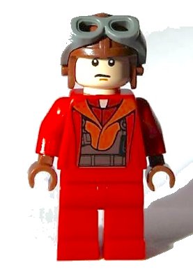 LEGO onderdeel Naboo Fighter Pilot - Red Jumpsuit (sw0340)