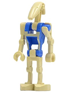 LEGO onderdeel Battle Droid Pilot with Blue Torso with Tan Insignia and One Straight Arm (sw0360)