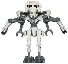 LEGO onderdeel General Grievous - Bent Legs, White Armor (sw0515)