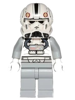 LEGO onderdeel Clone Trooper V-wing Pilot (Phase 2) - Light Bluish Gray Arms and Legs, White Head (sw0525)