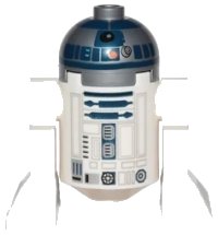 LEGO onderdeel Astromech Droid, R2-D2, Flat Silver Head, Red Dots and Small Receptor sw0527