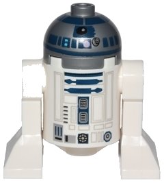 LEGO onderdeel Astromech Droid, R2-D2, Flat Silver Head, Lavender Dots and Small Receptor (sw0527a)