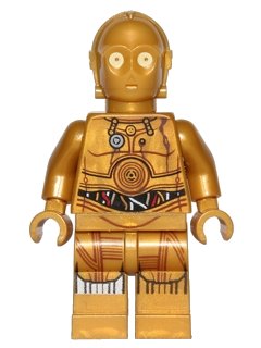 LEGO onderdeel C-3PO - Printed Legs (Robot Limiter/Restraining Bolt) (sw0561)