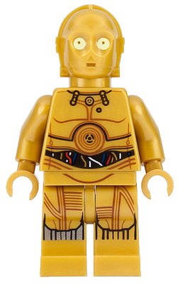 LEGO onderdeel C-3PO - Colorful Wires, Printed Legs (sw0700)