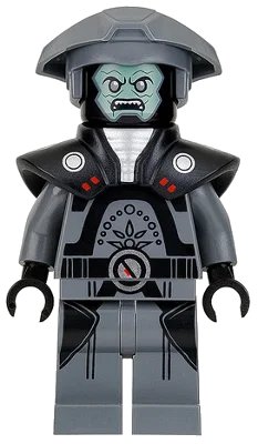 LEGO onderdeel Imperial Inquisitor Fifth Brother - Dark Bluish Gray Uniform (sw0747)