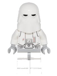 LEGO part Snowtrooper, Light Bluish Gray Hips, Light Bluish Gray Hands - Backpack attached to Neck Bracket with Plate, Modified w/ Clip Ring sw0764