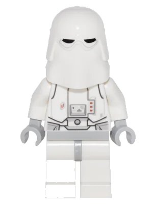 LEGO onderdeel Snowtrooper, Light Bluish Gray Hips, Light Bluish Gray Hands - Backpack attached to Neck Bracket with Plate, Modified w/ Clip Ring (sw0764)