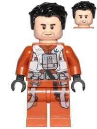 LEGO onderdeel Poe Dameron (Pilot Jumpsuit, Hair Swept Left Tousled) sw0931