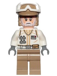 LEGO part Hoth Rebel Trooper White Uniform, Dark Tan Legs (White Beard) sw1014
