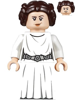 LEGO onderdeel Princess Leia (White Dress, Detailed Belt, Skirt Part) (sw1036)