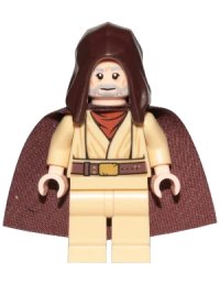 LEGO part Obi-Wan Kenobi (Old, Standard Cape, Hood Basic) sw1046