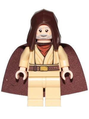 LEGO onderdeel Obi-Wan Kenobi (Old, Standard Cape, Hood Basic) (sw1046)