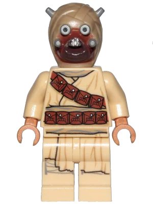 LEGO onderdeel Tusken Raider - Head Spikes, Diagonal Belt (sw1074)