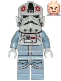 LEGO part AT-AT Driver - Dark Red Imperial Logo, Cheek Lines, Frown sw1104