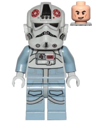 LEGO onderdeel AT-AT Driver - Dark Red Imperial Logo, Cheek Lines, Smile (sw1105)