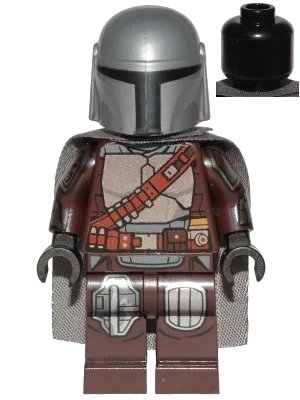 LEGO onderdeel The Mandalorian / Din Djarin / 'Mando' - Silver Beskar Armor, Cape (sw1135)