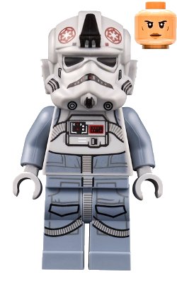 LEGO onderdeel AT-AT Driver - Dark Red Imperial Logo, Female (sw1176)