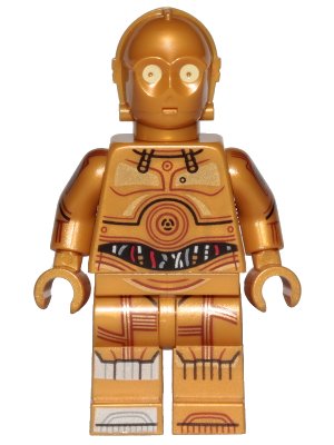 LEGO onderdeel C-3PO - Printed Legs, Toes and Arms (sw1201)