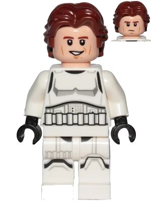 LEGO onderdeel Han Solo - Stormtrooper Outfit, Printed Legs, Shoulder Belts (sw1204)