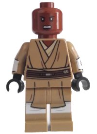 LEGO onderdeel Mace Windu (Dark Tan Legs, Open Mouth, Printed Arms) sw1205