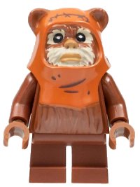 LEGO part Wicket (Ewok), Hood with Wrinkles sw1218