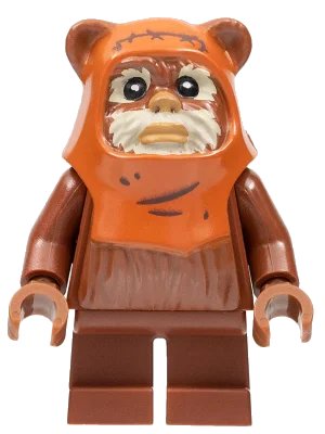 LEGO onderdeel Wicket (Ewok), Hood with Wrinkles (sw1218)