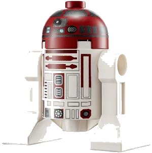 LEGO onderdeel Astromech Droid, R4-P17 - Silver Band Around Dome, Dark Bluish Gray Rectangles (sw1221)