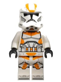 LEGO part Clone Trooper, 212th Attack Battalion (Phase 2) - White Arms, Dirt Stains, Nougat Head, Helmet with Holes sw1235