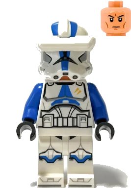 LEGO onderdeel Clone Trooper Specialist, 501st Legion (Phase 2) - Blue Arms, Macrobinoculars, Nougat Head, Helmet with Holes (sw1248)
