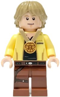 LEGO part Luke Skywalker - Celebration, Bright Light Yellow Jacket sw1283