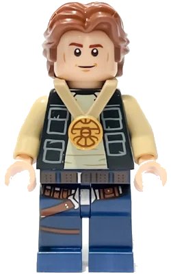 LEGO onderdeel Han Solo - Celebration, Wavy Hair (sw1284)