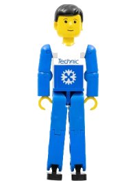 LEGO onderdeel Technic Figure Blue Legs, White Top with Blue Technic Logo, Blue Arms tech005
