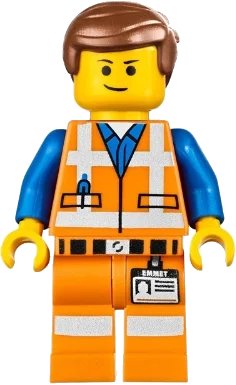 LEGO onderdeel Emmet - Lopsided Closed Mouth Smile, without Piece of Resistance (tlm087)