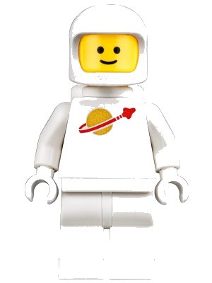 LEGO onderdeel Classic Space - White with Air Tanks and Updated Helmet (Third Reissue - Jenny) (tlm110)
