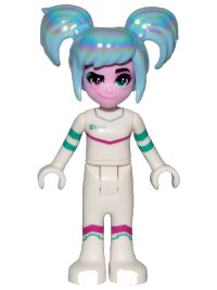 LEGO part Sweet Mayhem - Crooked Smile, Raised Eyebrow, Hair tlm143