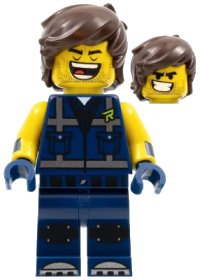 LEGO onderdeel Rex Dangervest - Eyes Closed / Large Lopsided Grin with Teeth tlm181