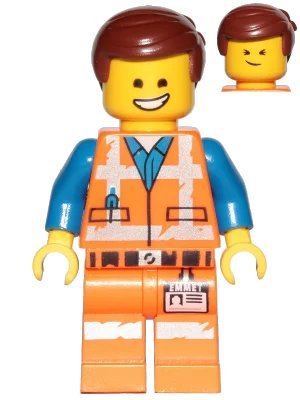 LEGO onderdeel Emmet - Smile / Cheerful, Worn Uniform (tlm202)