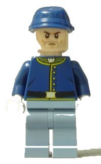 LEGO onderdeel Cavalry Soldier - Brown Eyebrows, Stubble (tlr020)