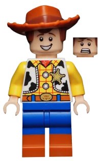 LEGO onderdeel Woody - Normal Legs, Minifigure Head, Smile with Teeth / Scared toy025