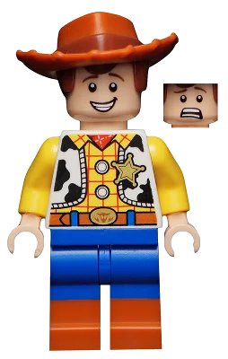 LEGO onderdeel Woody - Normal Legs, Minifigure Head, Smile with Teeth / Scared (toy025)